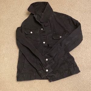 H&M Black Jean Jacket Medium